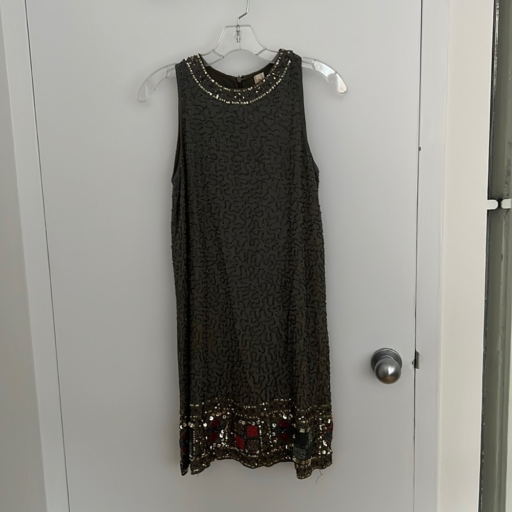 Beaded mini cocktail dress, size xs. Raga/anthropologie